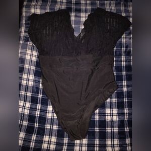 Torrid Black Sheer Lace Bodysuit